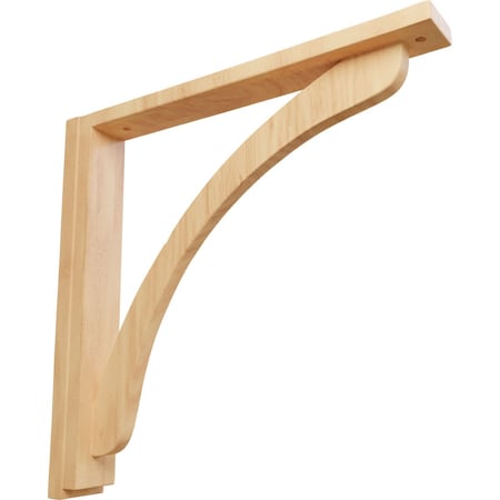 Ekena Millwork 2 1/2"W x 17 3/4"D x 17 1/4"H Reece Shelf Bracket, Red Oak BKT02X17X17RERO